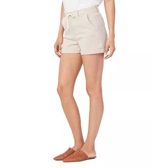 Paige Christy Shorts Tan Size 26 Drawstring Waist - Picture 1 of 13